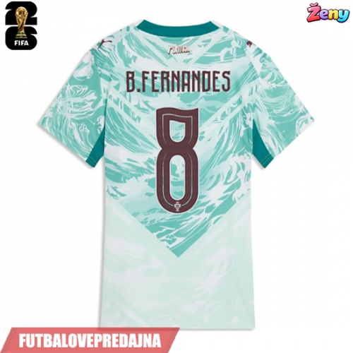 Lacne Ženy Futbalové dres Portugalsko Bruno Fernandes #8 MS 2026 Krátky Rukáv - Preč